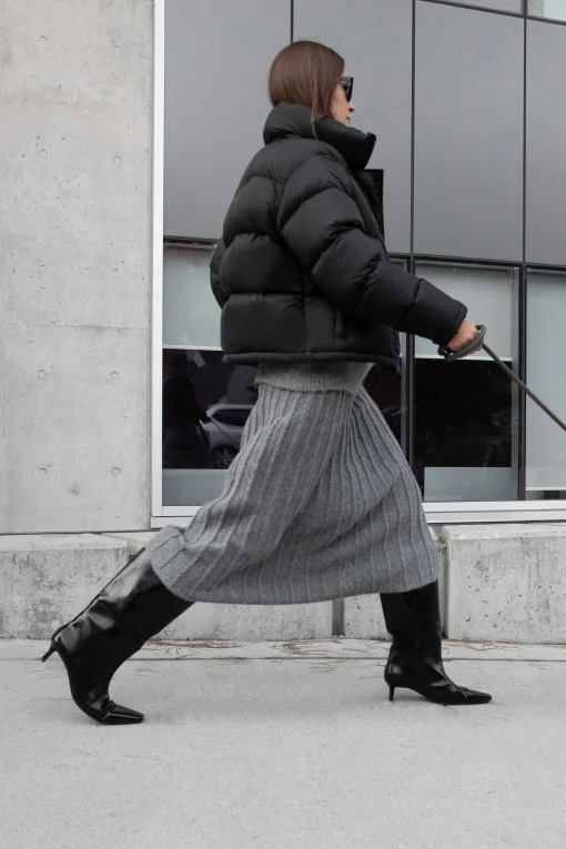 MIDI KNIT SWEATER SKIRT