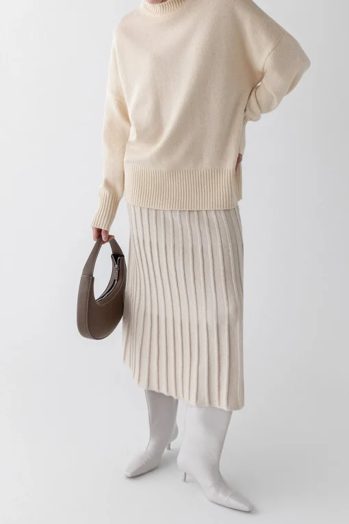 MIDI KNIT SWEATER SKIRT