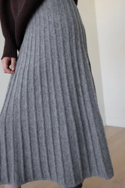 MIDI KNIT SWEATER SKIRT