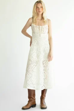 MIDI LACE DRESS