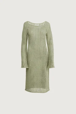 MIDI OPEN KNIT SWIMSUIT COVERUP DRESS