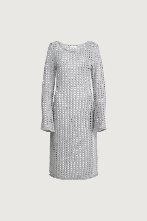 MIDI OPEN KNIT SWIMSUIT COVERUP DRESS