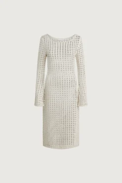 MIDI OPEN KNIT SWIMSUIT COVERUP DRESS