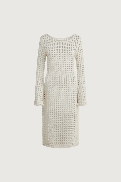 MIDI OPEN KNIT SWIMSUIT COVERUP DRESS