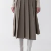 MIDI PLEATED ASYMMETRICAL SKIRT