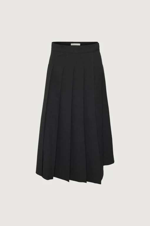 MIDI PLEATED ASYMMETRICAL SKIRT
