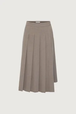 MIDI PLEATED ASYMMETRICAL SKIRT