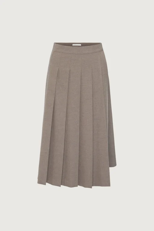 MIDI PLEATED ASYMMETRICAL SKIRT