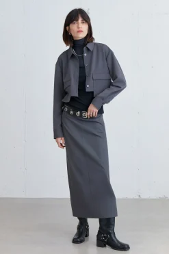 MIDI SUITING SKIRT