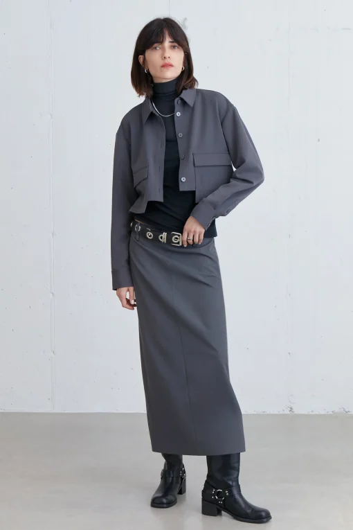 MIDI SUITING SKIRT