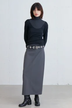 MIDI SUITING SKIRT