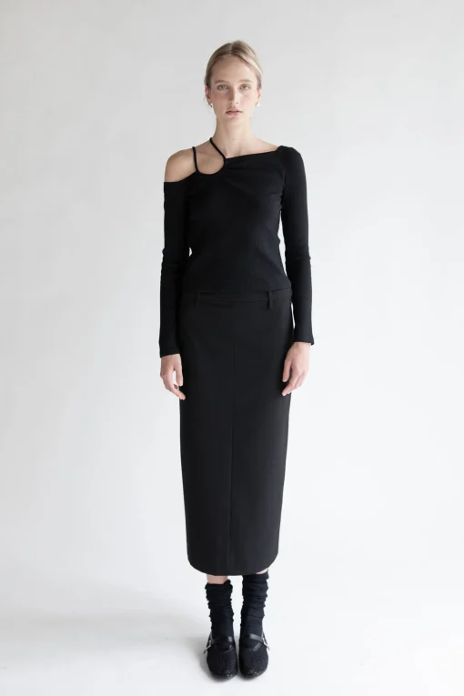 MIDI SUITING SKIRT