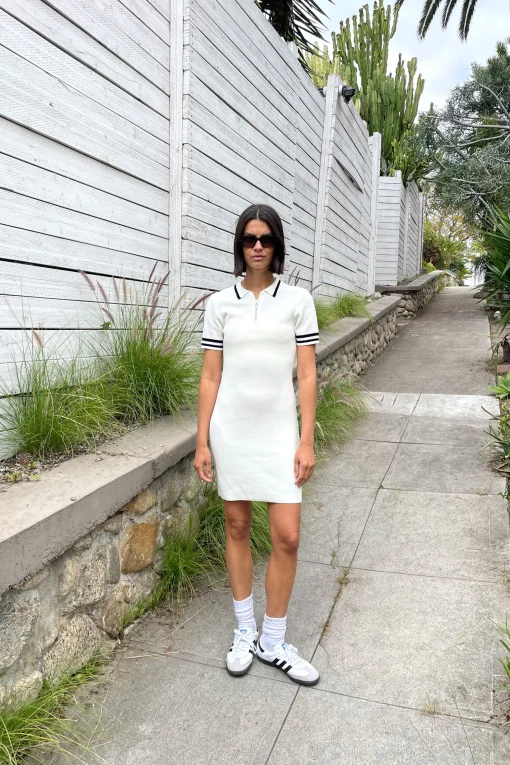 MINI KNIT COLLARED DRESS