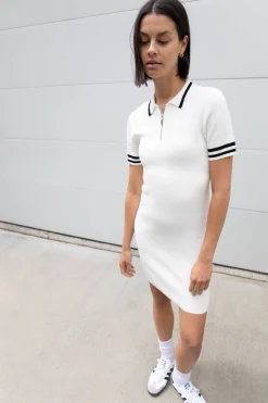 MINI KNIT COLLARED DRESS