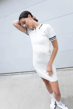 MINI KNIT COLLARED DRESS