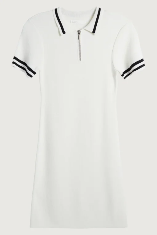 MINI KNIT COLLARED DRESS