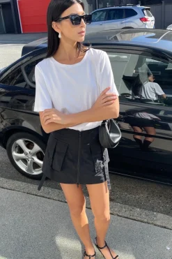 MINI NYLON CARGO SKIRT