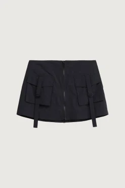MINI NYLON CARGO SKIRT