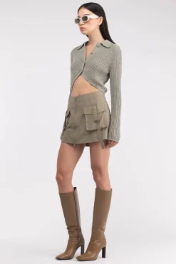 MINI NYLON CARGO SKIRT