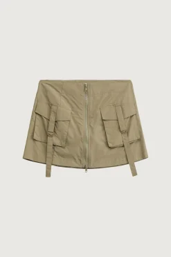 MINI NYLON CARGO SKIRT