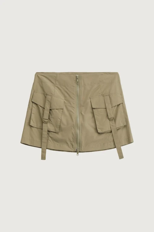 MINI NYLON CARGO SKIRT