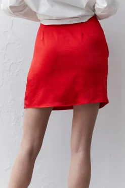 MINI SATIN SKIRT