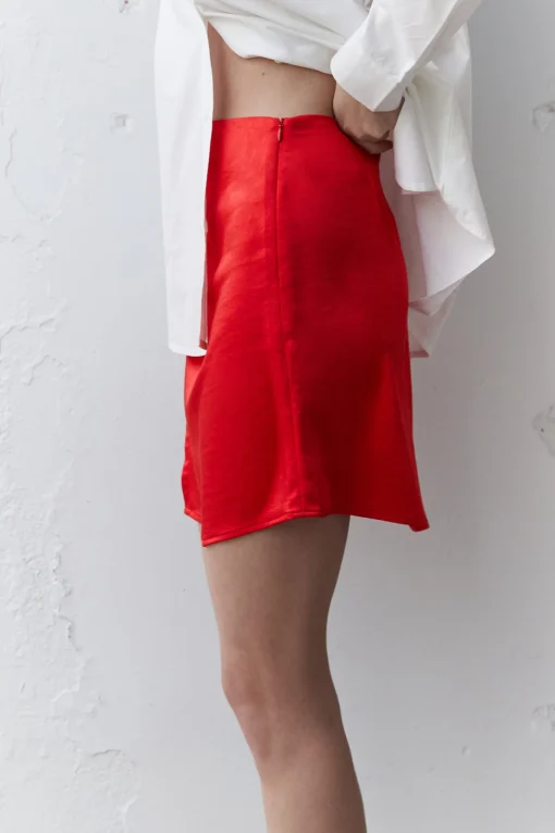 MINI SATIN SKIRT