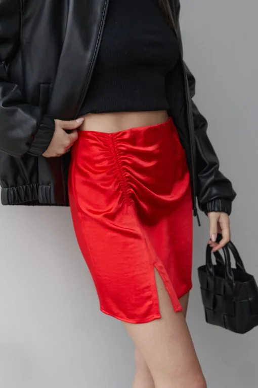 MINI SATIN SKIRT