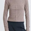 MOCKNECK TOP WITH SEAM DETAILS