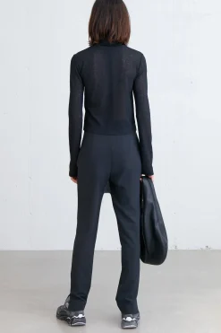 MOCKNECK TOP WITH SEAM DETAILS