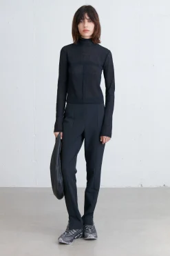 MOCKNECK TOP WITH SEAM DETAILS