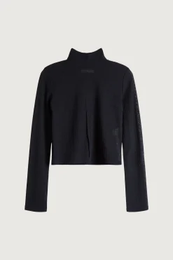 MOCKNECK TOP WITH SEAM DETAILS