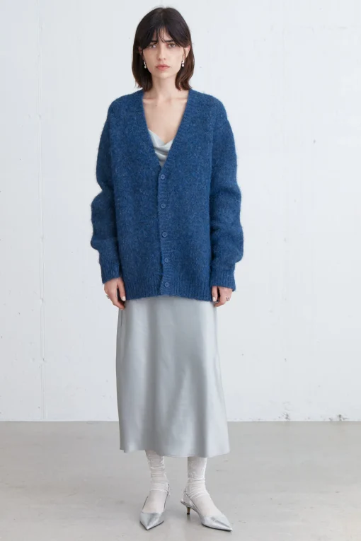 MOHAIR BUTTON UP CARDIGAN