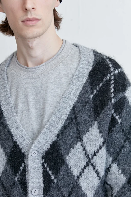 MOHAIR BUTTON UP CARDIGAN