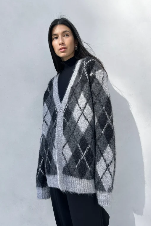 MOHAIR BUTTON UP CARDIGAN