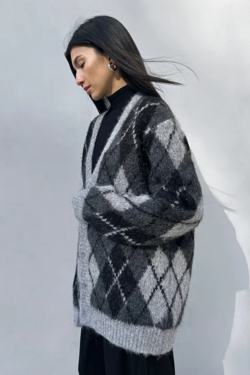 MOHAIR BUTTON UP CARDIGAN