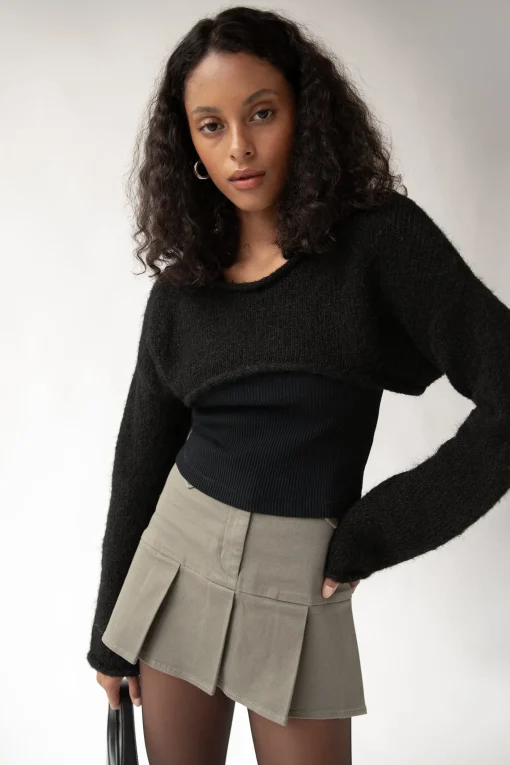 MOHAIR WOOL-BLEND BOLERO