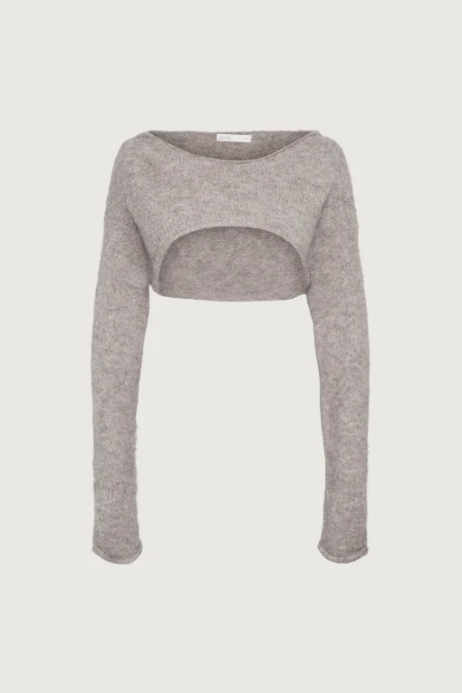MOHAIR WOOL-BLEND BOLERO
