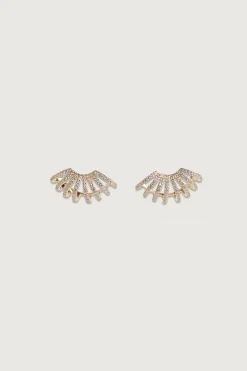 MULTIPLE STUDDED HOOP EARRING