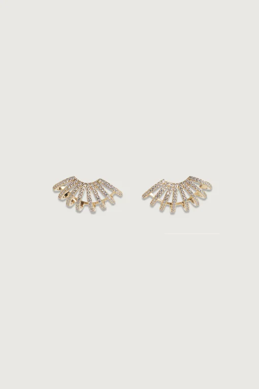 MULTIPLE STUDDED HOOP EARRING