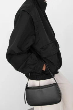 NYLON BOMBER WITH ZIP-OFF SLEEVES