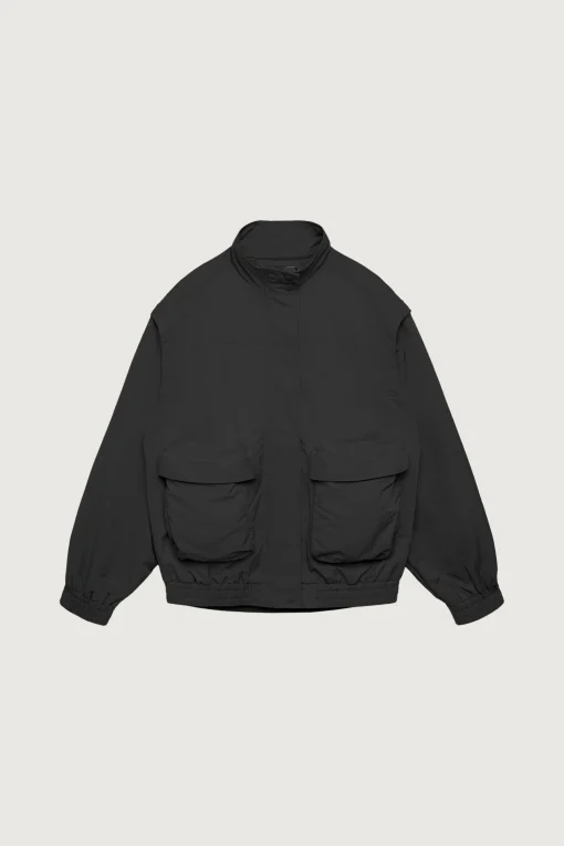 NYLON BOMBER WITH ZIP-OFF SLEEVES