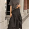 NYLON MAXI SKIRT