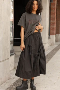 NYLON MAXI SKIRT