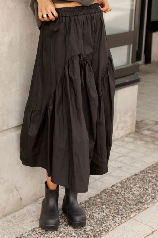 NYLON MAXI SKIRT