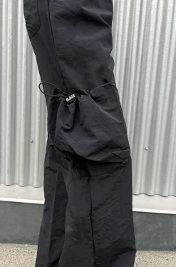 NYLON PANTS WITH RUCHED POCKETS