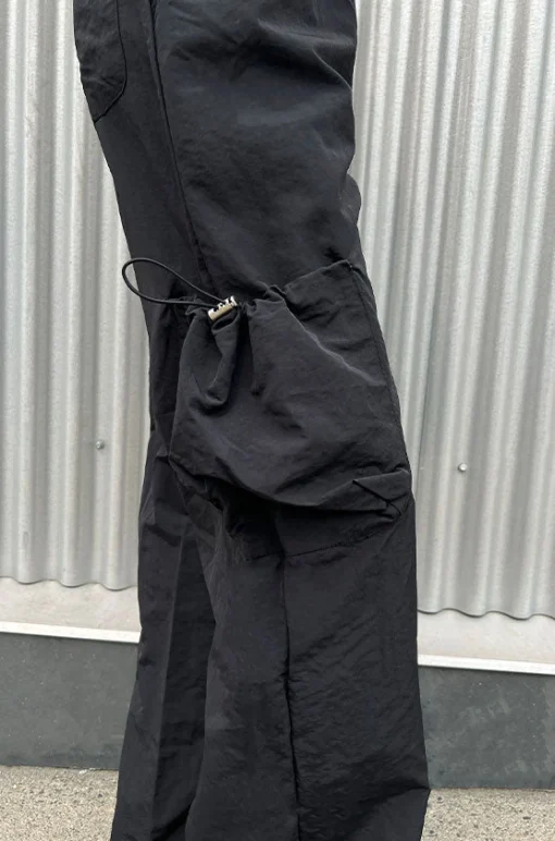 NYLON PANTS WITH RUCHED POCKETS
