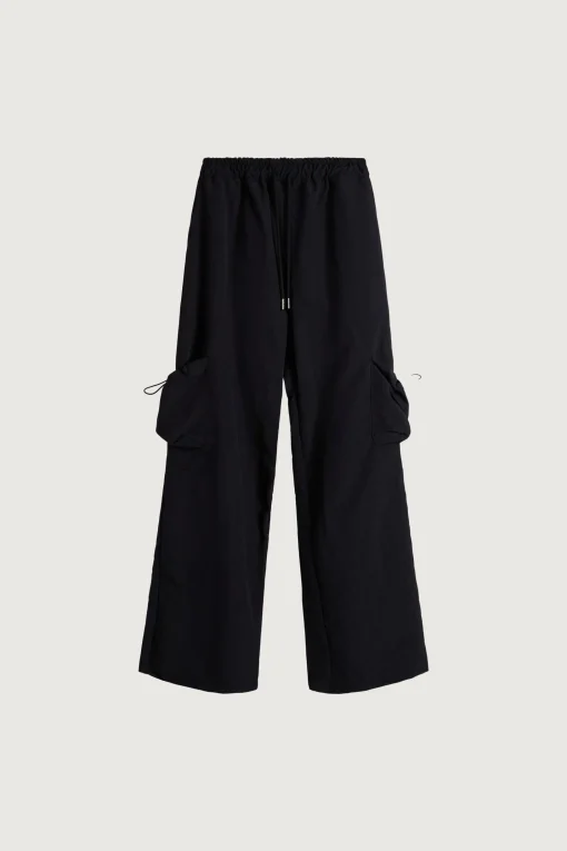 NYLON PANTS WITH RUCHED POCKETS