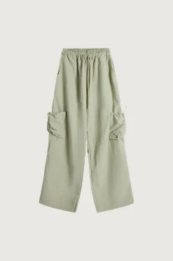 NYLON PANTS WITH RUCHED POCKETS