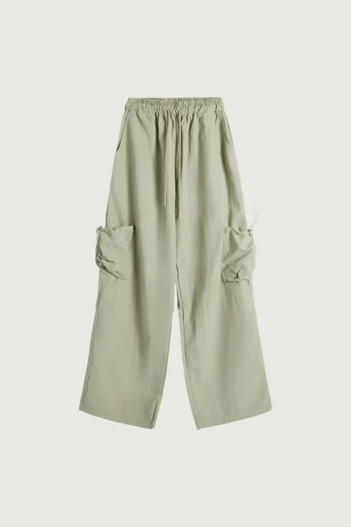 NYLON PANTS WITH RUCHED POCKETS